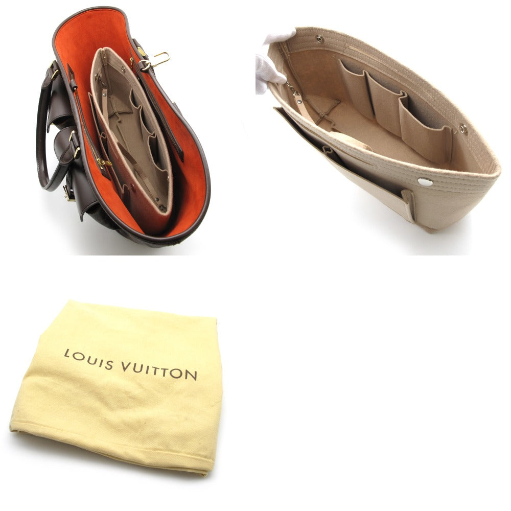 LOUIS VUITTON ルイ・ヴィトン マノスクGM ダミエ N51120 トートバッグ ハンドバッグ ポーチ付き PVC レザー レディース