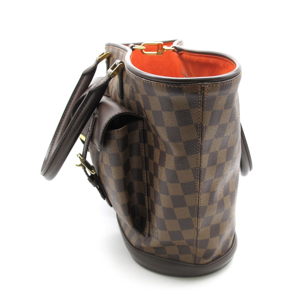 LOUIS VUITTON ルイ・ヴィトン マノスクGM ダミエ N51120 トートバッグ ハンドバッグ ポーチ付き PVC レザー レディース