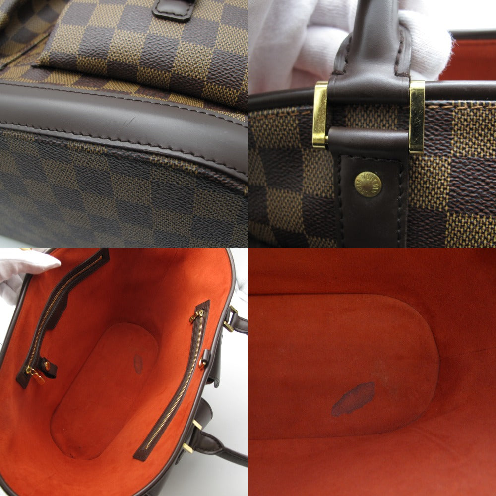LOUIS VUITTON ルイ・ヴィトン マノスクGM ダミエ N51120 トートバッグ ハンドバッグ ポーチ付き PVC レザー レディース
