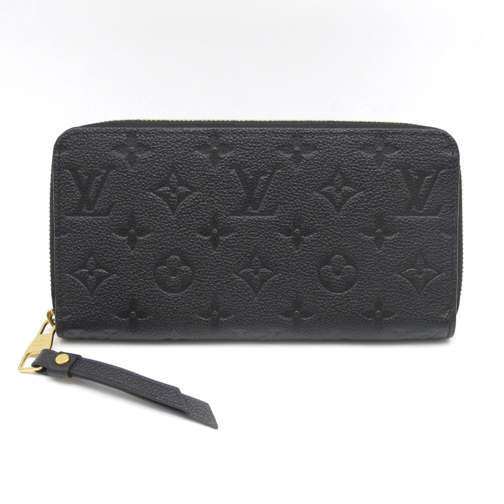LOUIS VUITTON ルイ・ヴィトン ジッピーウォレット モノグラム アンプラント ノワール M61864 ラウンドファスナー 長財布 ロゴ 型押し レザー ブラック