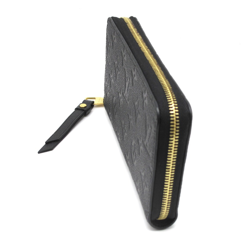 LOUIS VUITTON ルイ・ヴィトン ジッピーウォレット モノグラム アンプラント ノワール M61864 ラウンドファスナー 長財布 ロゴ 型押し レザー ブラック