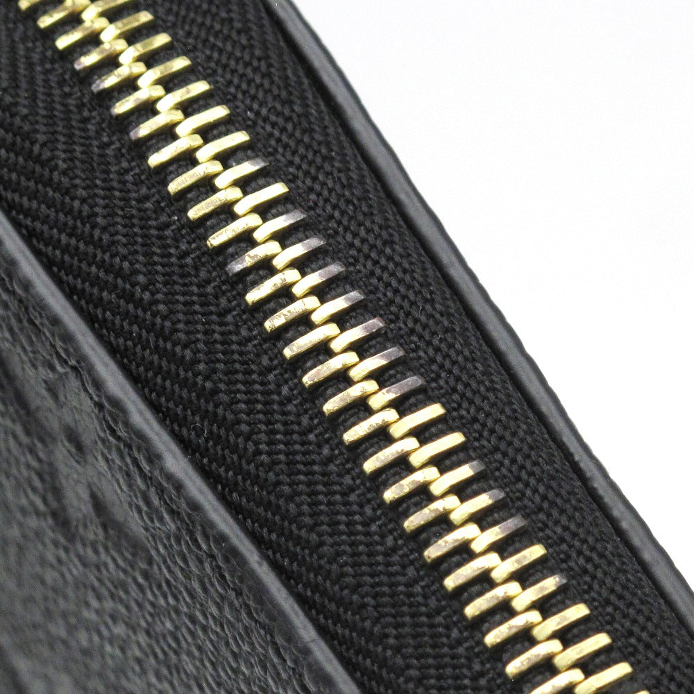 LOUIS VUITTON ルイ・ヴィトン ジッピーウォレット モノグラム アンプラント ノワール M61864 ラウンドファスナー 長財布 ロゴ 型押し レザー ブラック