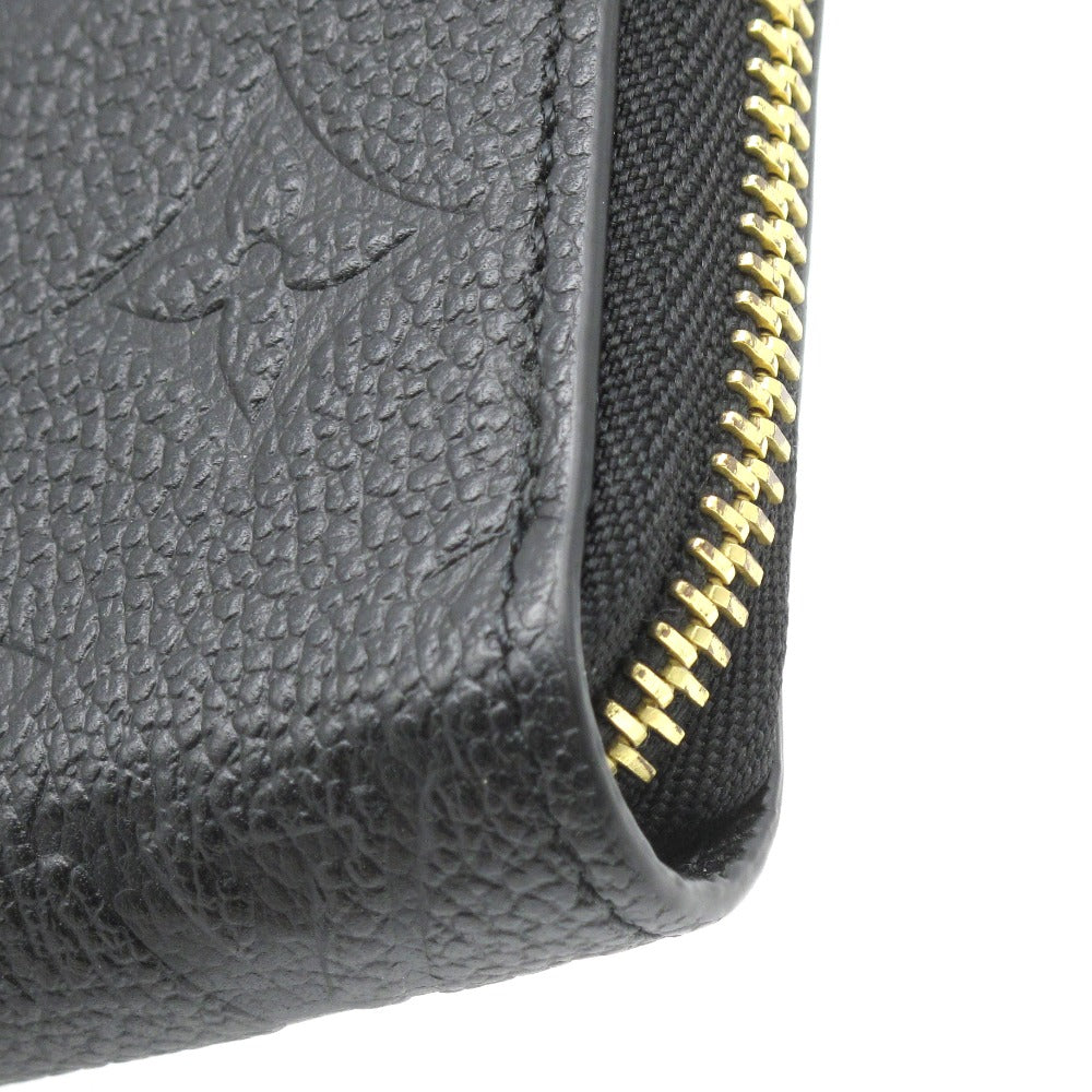 LOUIS VUITTON ルイ・ヴィトン ジッピーウォレット モノグラム アンプラント ノワール M61864 ラウンドファスナー 長財布 ロゴ 型押し レザー ブラック