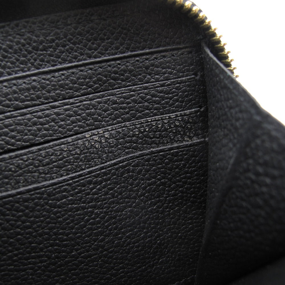 LOUIS VUITTON ルイ・ヴィトン ジッピーウォレット モノグラム アンプラント ノワール M61864 ラウンドファスナー 長財布 ロゴ 型押し レザー ブラック