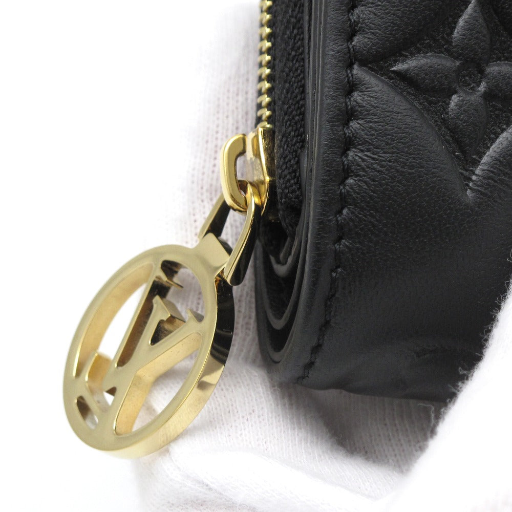 LOUIS VUITTON ルイ・ヴィトン ポルトフォイユ ルー ノワール モノグラム ラムレザー M81599 二つ折り財布 コンパクトウォレット 革 ブラック 箱付き 美品