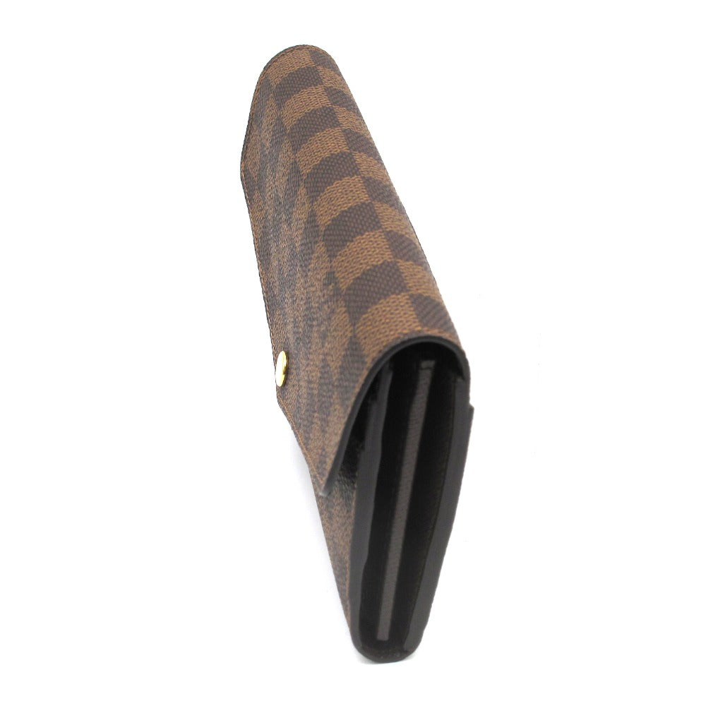 LOUIS VUITTON ルイ・ヴィトン ポルトフォイユ サラ ダミエ エベヌ ブラウン N63209 長財布 ロングウォレット PVC レザー 未使用品