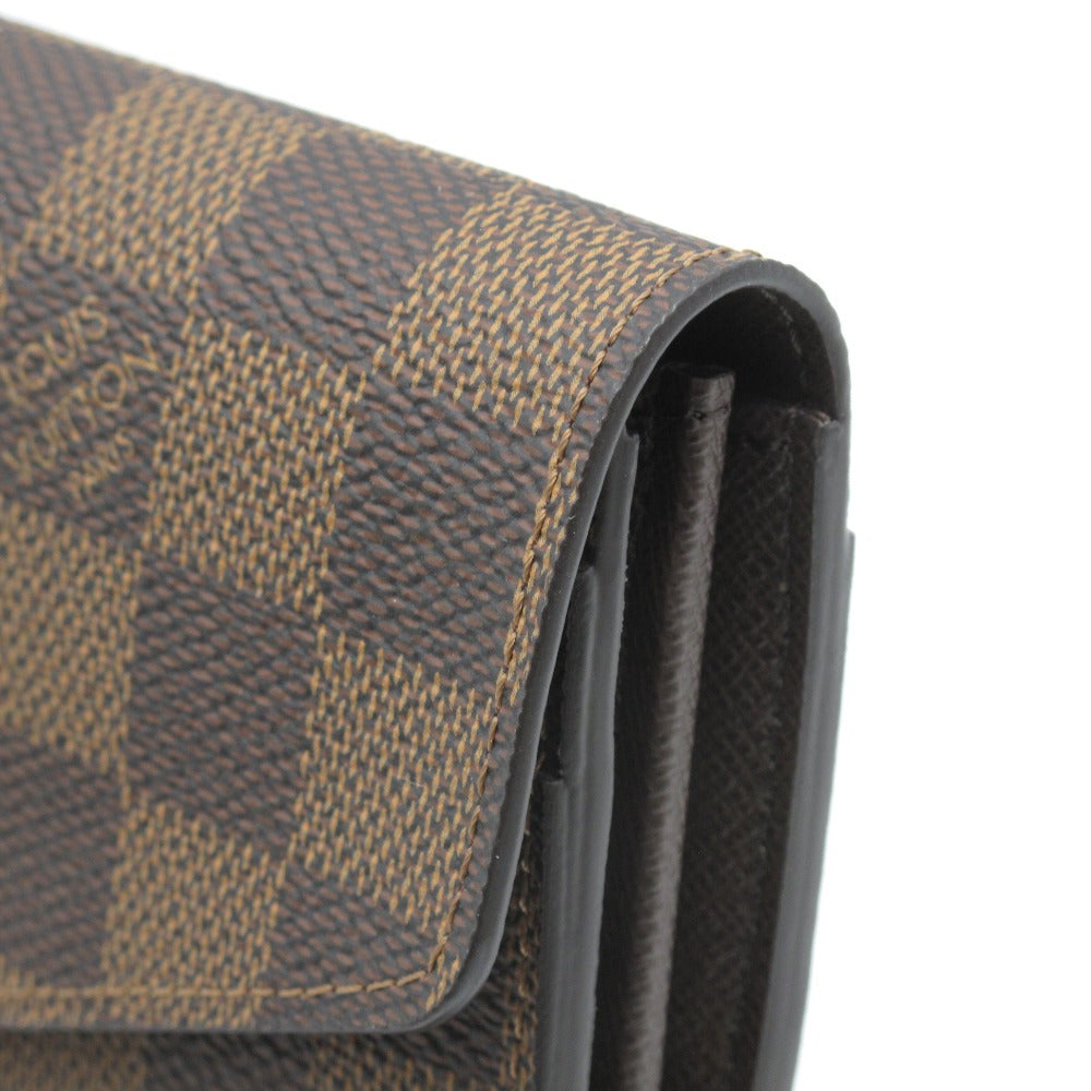 LOUIS VUITTON ルイ・ヴィトン ポルトフォイユ サラ ダミエ エベヌ ブラウン N63209 長財布 ロングウォレット PVC レザー 未使用品