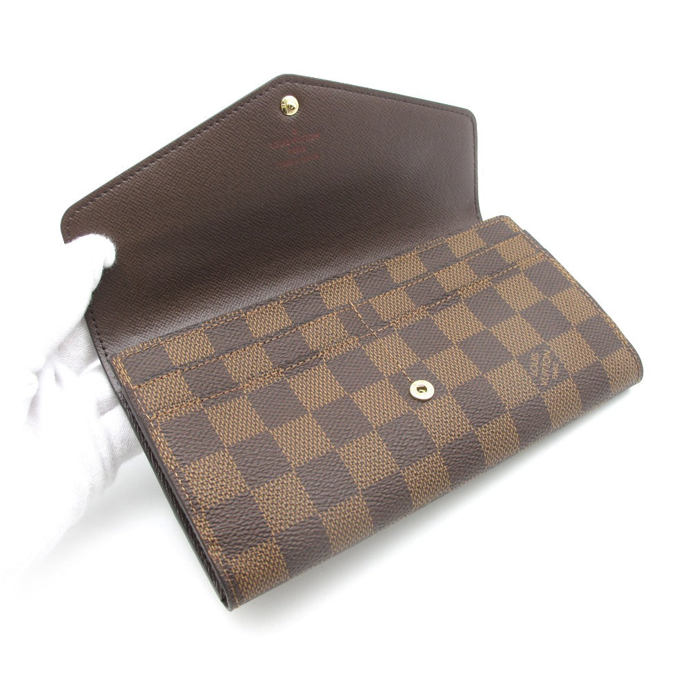LOUIS VUITTON ルイ・ヴィトン ポルトフォイユ サラ ダミエ エベヌ ブラウン N63209 長財布 ロングウォレット PVC レザー 未使用品