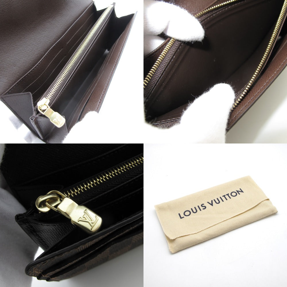LOUIS VUITTON ルイ・ヴィトン ポルトフォイユ サラ ダミエ エベヌ ブラウン N63209 長財布 ロングウォレット PVC レザー 未使用品