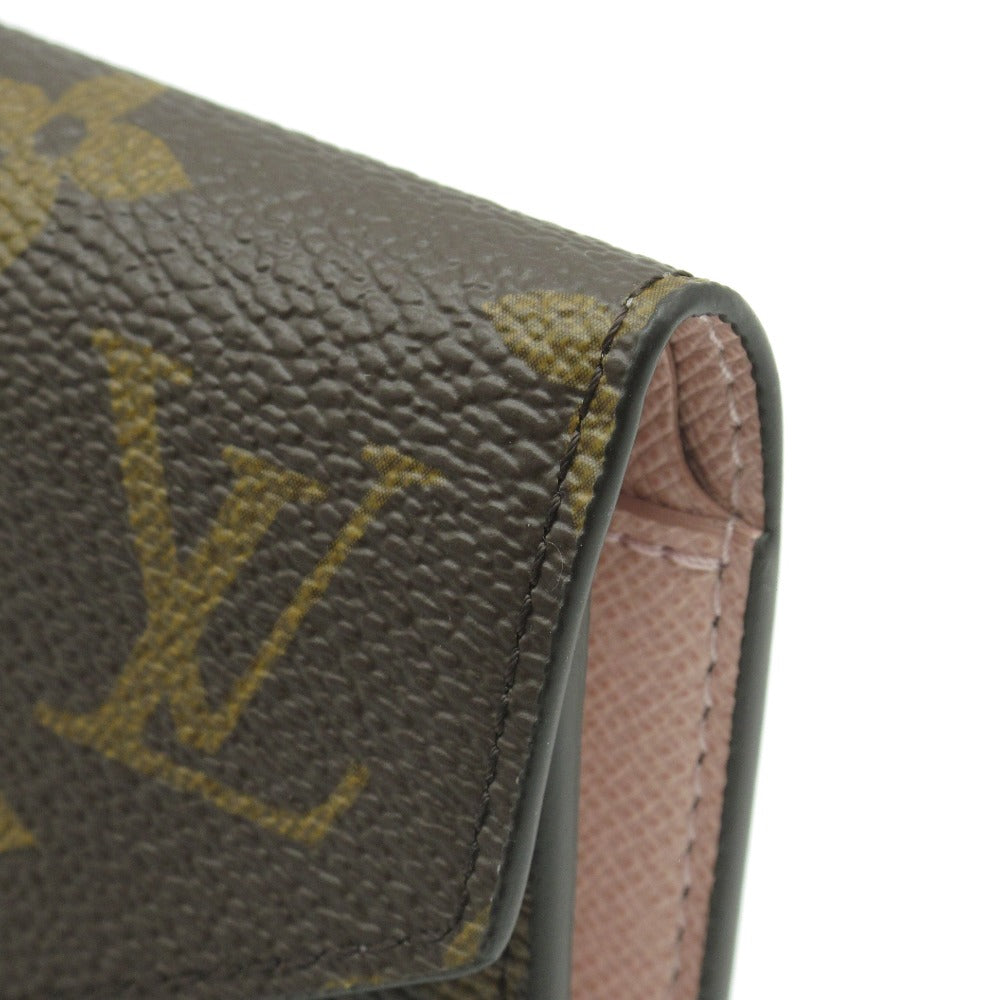 LOUIS VUITTON ルイ・ヴィトン ポルトフォイユ ヴィクトリーヌ モノグラム ローズバレリーヌ M62360 三つ折り財布 ウォレット PVC レザー ブラウン ピンク 未使用品