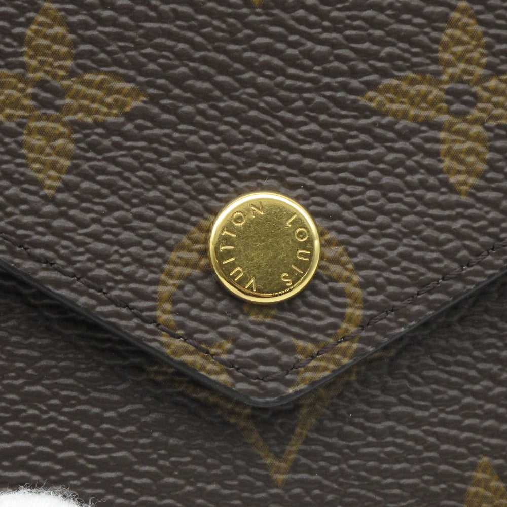 LOUIS VUITTON ルイ・ヴィトン ポルトフォイユ ヴィクトリーヌ モノグラム ローズバレリーヌ M62360 三つ折り財布 ウォレット PVC レザー ブラウン ピンク 未使用品