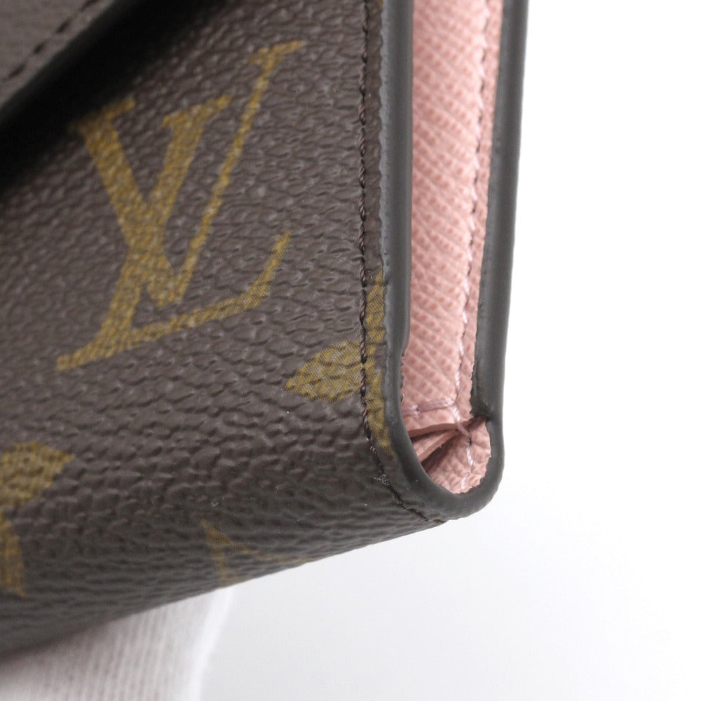 LOUIS VUITTON ルイ・ヴィトン ポルトフォイユ ヴィクトリーヌ モノグラム ローズバレリーヌ M62360 三つ折り財布 ウォレット PVC レザー ブラウン ピンク 未使用品