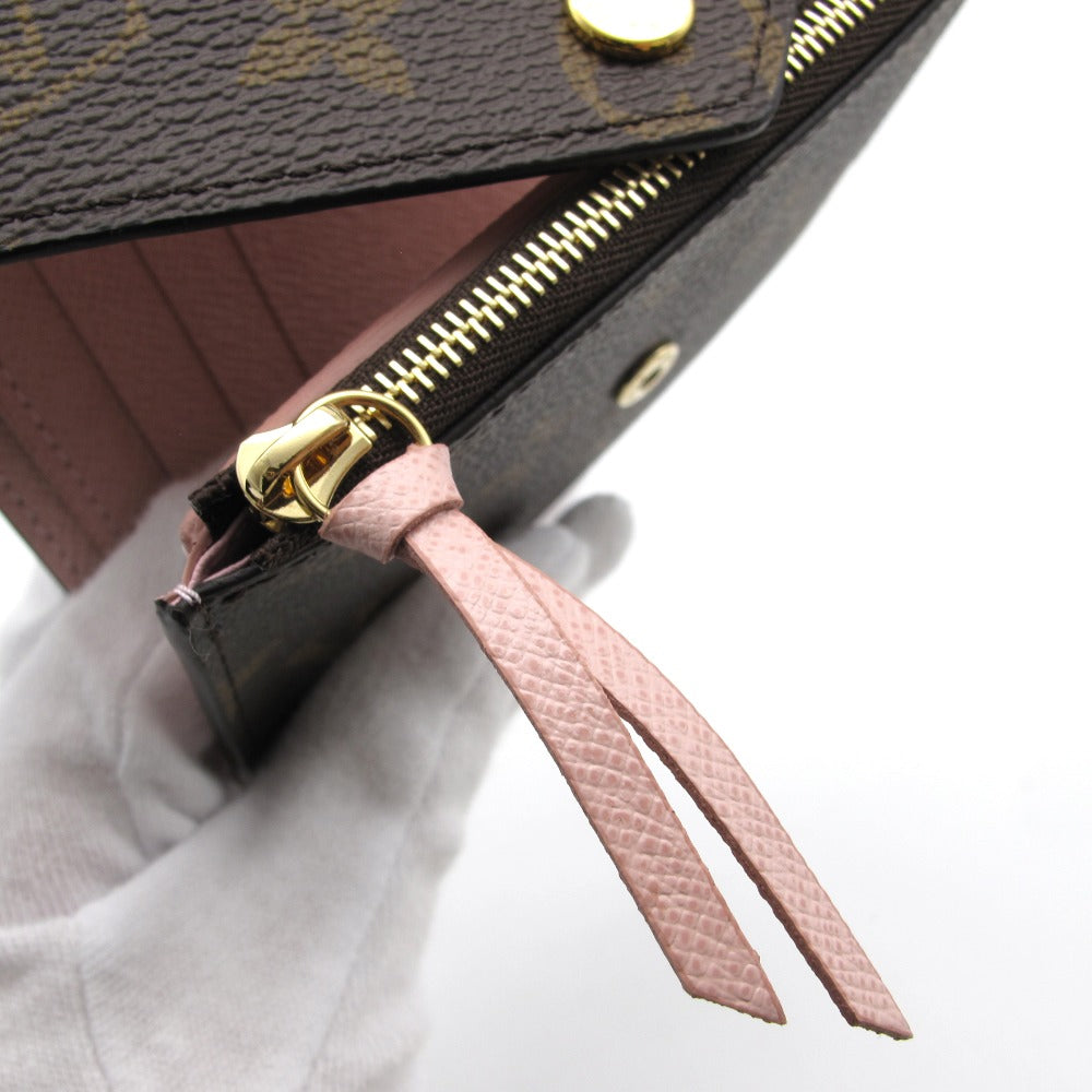 LOUIS VUITTON ルイ・ヴィトン ポルトフォイユ ヴィクトリーヌ モノグラム ローズバレリーヌ M62360 三つ折り財布 ウォレット PVC レザー ブラウン ピンク 未使用品