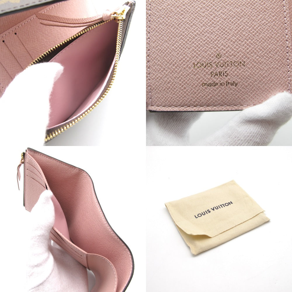LOUIS VUITTON ルイ・ヴィトン ポルトフォイユ ヴィクトリーヌ モノグラム ローズバレリーヌ M62360 三つ折り財布 ウォレット PVC レザー ブラウン ピンク 未使用品