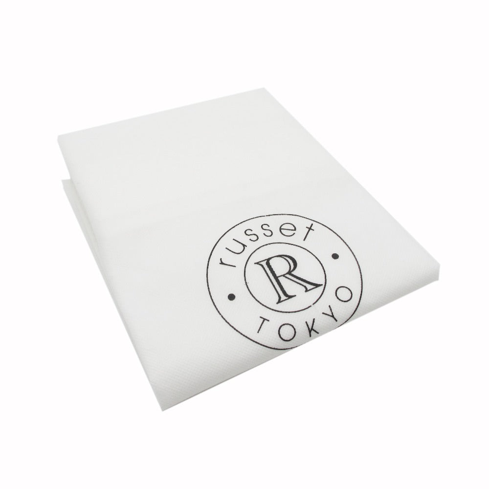 russet ラシット 2WAY トートバッグ ショルダーバッグ クロスボディ 斜め掛け CE-574 刺し子 モノグラム ロゴ 総柄 茶鼠 グレージュ キャンバス レザー レディース 美品