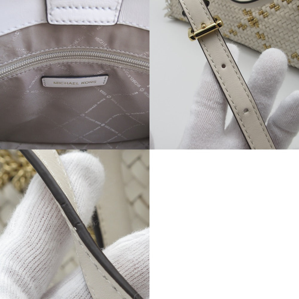 Michael Kors マイケルコース ハミルトン サッチェル ミディアム 2WAY ショルダーバッグ ハンドバッグ 35S2GHMS2L2171 フリンジ 編み込み チェーン レザー レディース