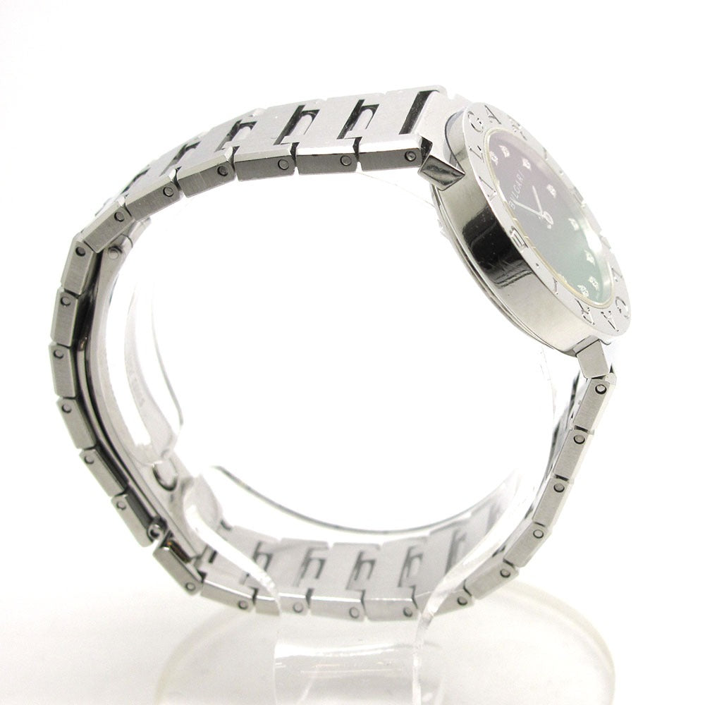 BVLGARI ブルガリ 腕時計 ブルガリブルガリ BB26SS 黒文字盤 12Pダイヤ クォーツ