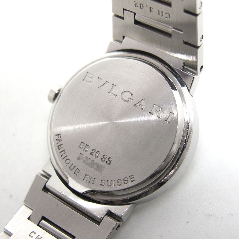 BVLGARI ブルガリ 腕時計 ブルガリブルガリ BB26SS 黒文字盤 12Pダイヤ クォーツ
