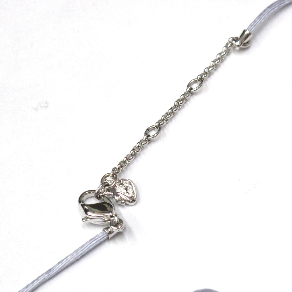 SWAROVSKI スワロフスキー リング型 ネックレス チョーカー ペンダント クリスタル 紐 ブルー 箱付き アクセサリー レディース