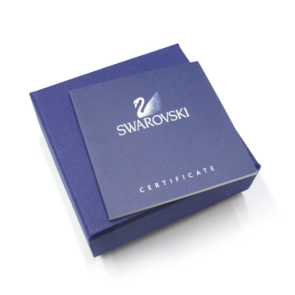 SWAROVSKI スワロフスキー リング型 ネックレス チョーカー ペンダント クリスタル 紐 ブルー 箱付き アクセサリー レディース
