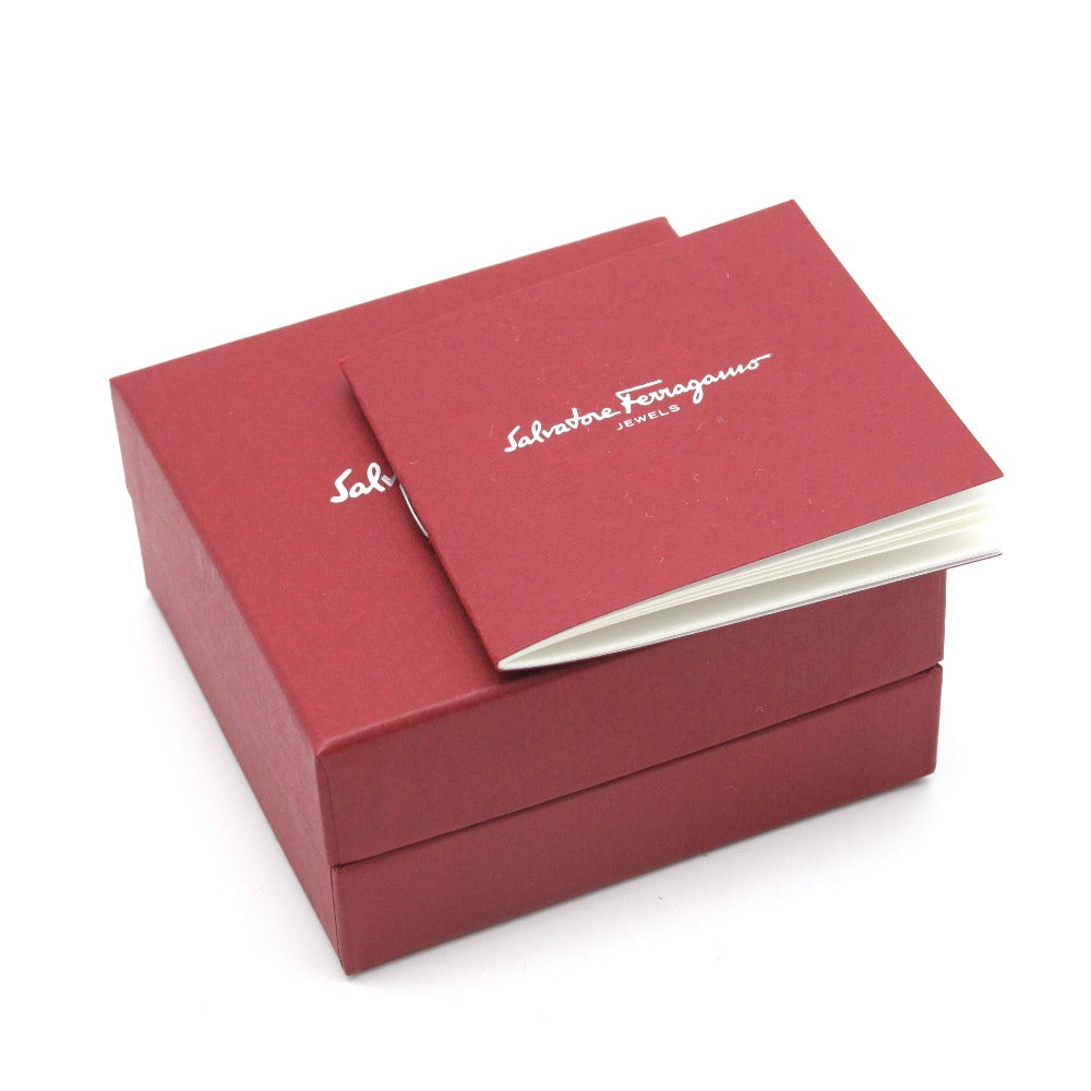 Salvatore Ferragamo サルヴァトーレフェラガモ ネックレス VARA ヴァラ チェーン ラインストーン メタル シルバー クリア 箱付き アクセサリー ジュエリー