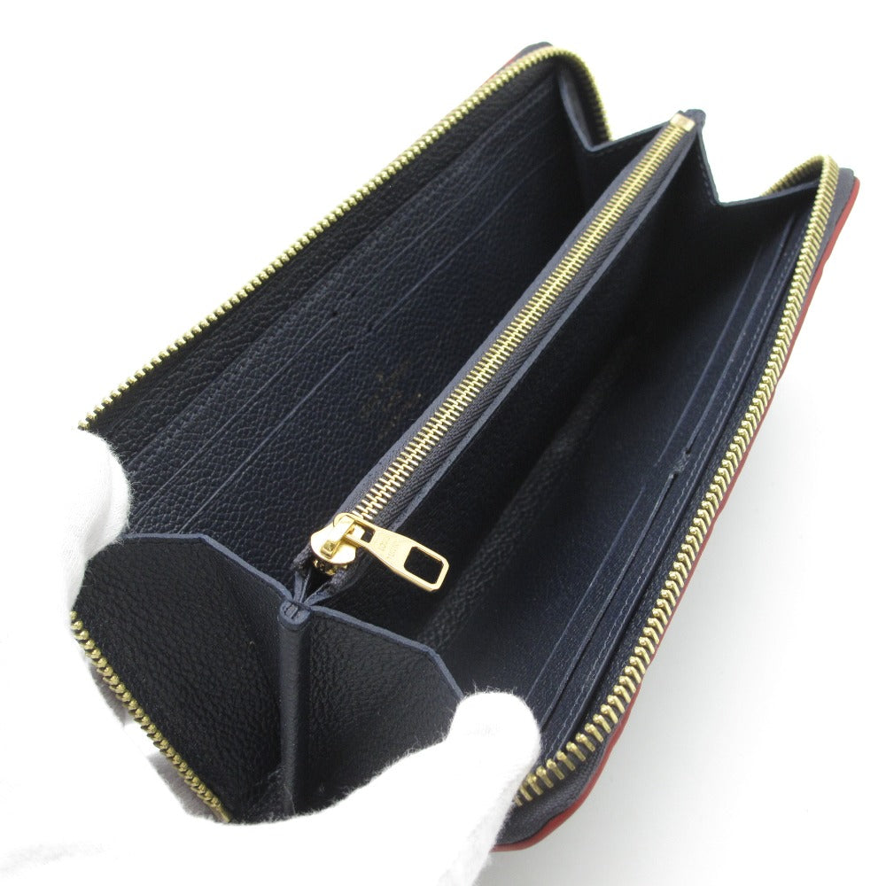 LOUIS VUITTON ルイ・ヴィトン ポルトフォイユ クレマンス モノグラム アンプラント マリーヌルージュ M69415 ラウンドファスナー長財布 ウォレット レザー ネイビー