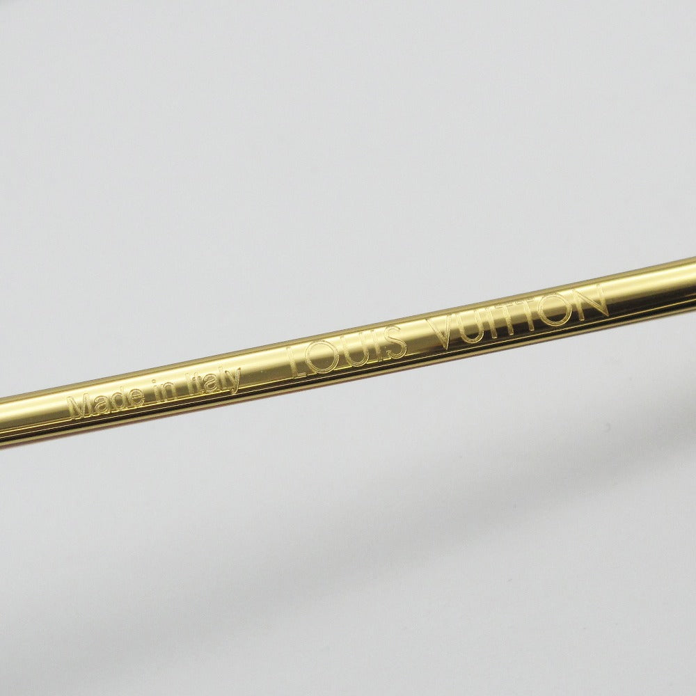 LOUIS VUITTON ルイ・ヴィトン クロックワイズ ゴールド モノグラム Z1020E 60 14 140 サングラス パイロット アビエーター LV ロゴ UVカット メタル 箱付き 美品