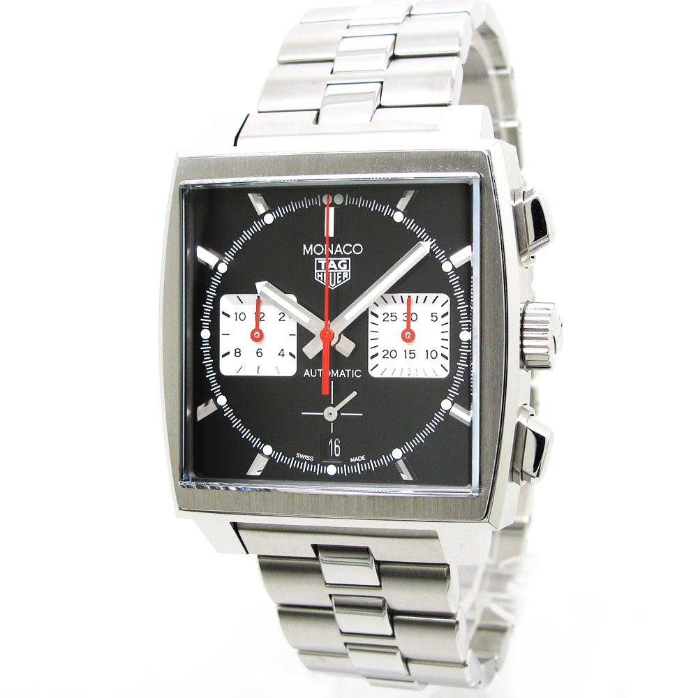 TAG HEUER タグホイヤー 腕時計 モナコ キャリバー ホイヤー02 クロノグラフ CBL2113.BA0644 ブラック 自動巻き MONACO 美品