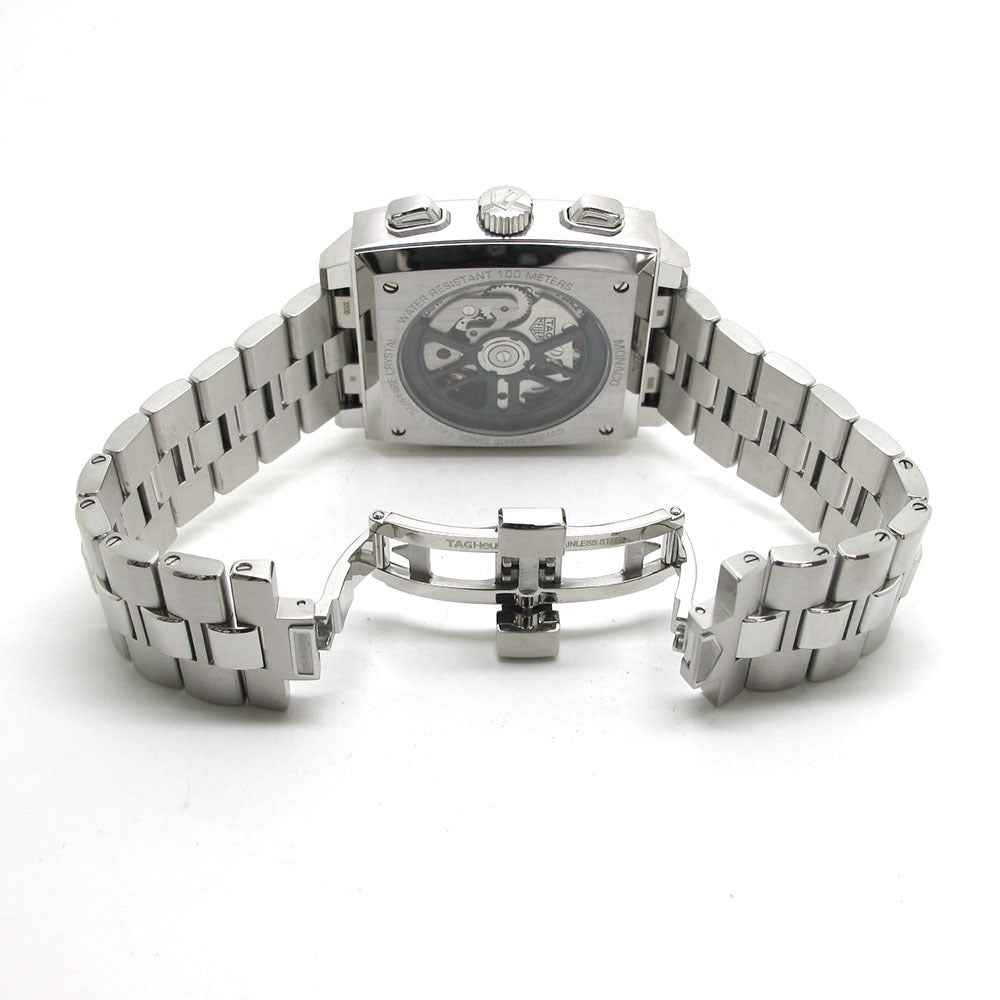 TAG HEUER タグホイヤー 腕時計 モナコ キャリバー ホイヤー02 クロノグラフ CBL2113.BA0644 ブラック 自動巻き MONACO 美品