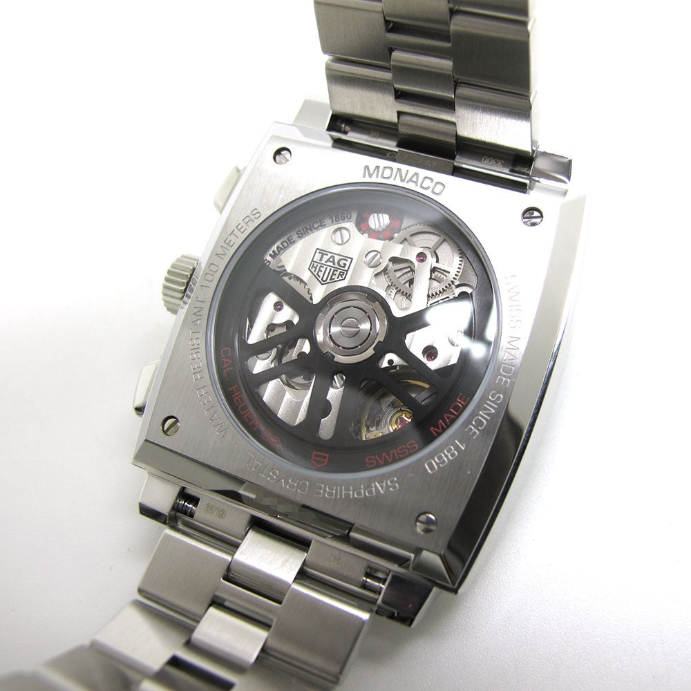 TAG HEUER タグホイヤー 腕時計 モナコ キャリバー ホイヤー02 クロノグラフ CBL2113.BA0644 ブラック 自動巻き MONACO 美品