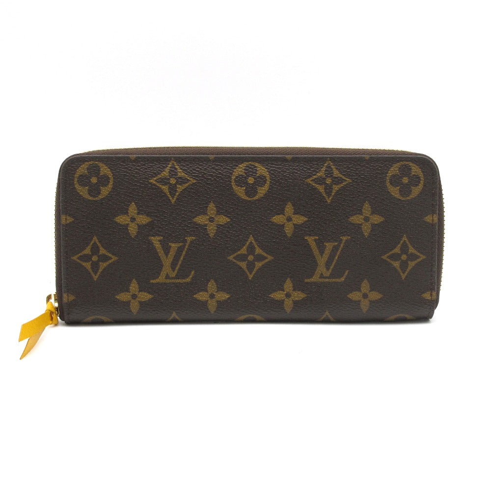 LOUIS VUITTON ルイ・ヴィトン ポルトフォイユ クレマンス モノグラム ミモザイエロー M60744 ジッピーウォレット ラウンドファスナー 長財布 PVC レザー 美品
