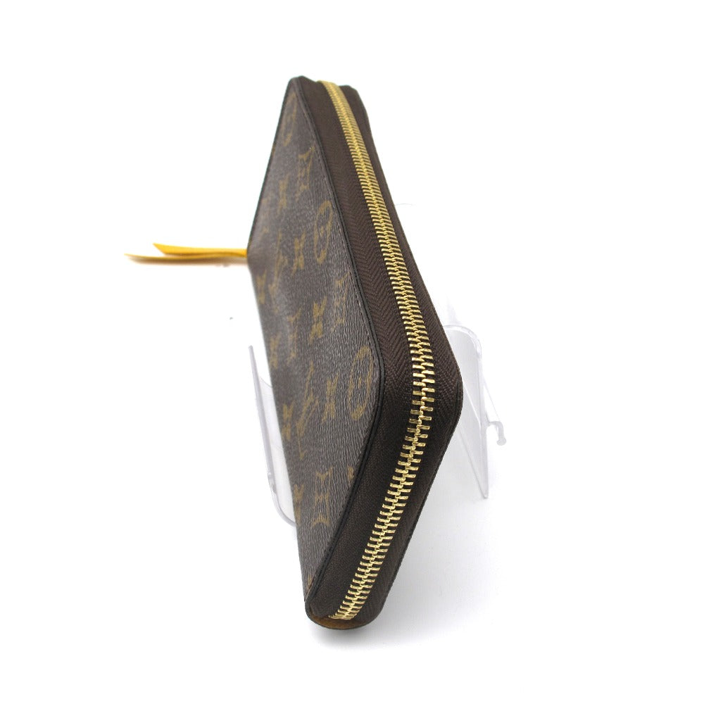 LOUIS VUITTON ルイ・ヴィトン ポルトフォイユ クレマンス モノグラム ミモザイエロー M60744 ジッピーウォレット ラウンドファスナー 長財布 PVC レザー 美品