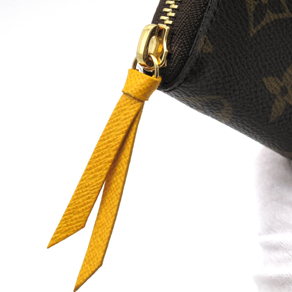 LOUIS VUITTON ルイ・ヴィトン ポルトフォイユ クレマンス モノグラム ミモザイエロー M60744 ジッピーウォレット ラウンドファスナー 長財布 PVC レザー 美品