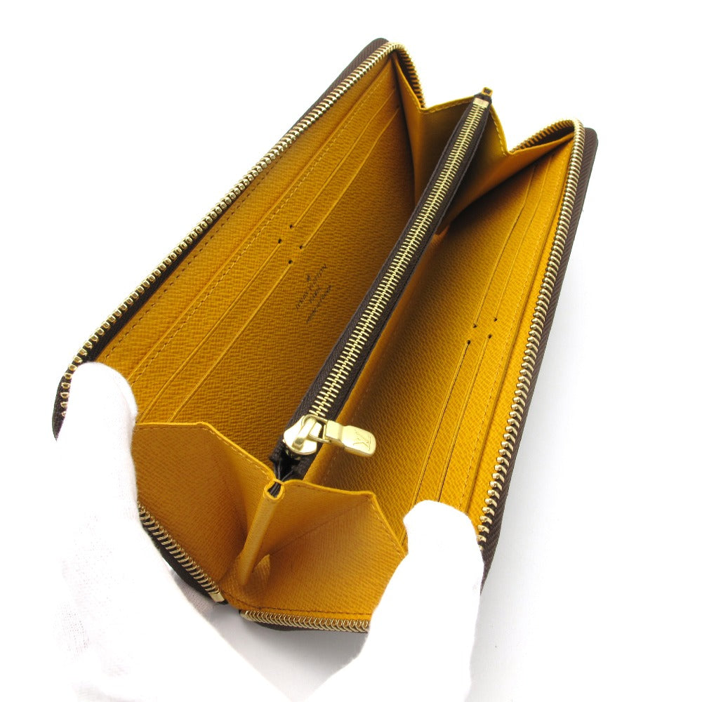 LOUIS VUITTON ルイ・ヴィトン ポルトフォイユ クレマンス モノグラム ミモザイエロー M60744 ジッピーウォレット ラウンドファスナー 長財布 PVC レザー 美品