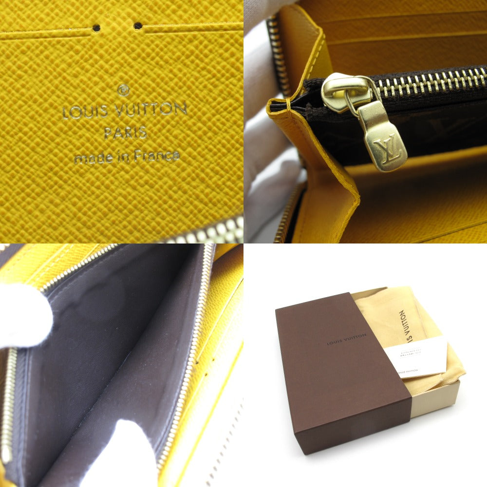 LOUIS VUITTON ルイ・ヴィトン ポルトフォイユ クレマンス モノグラム ミモザイエロー M60744 ジッピーウォレット ラウンドファスナー 長財布 PVC レザー 美品