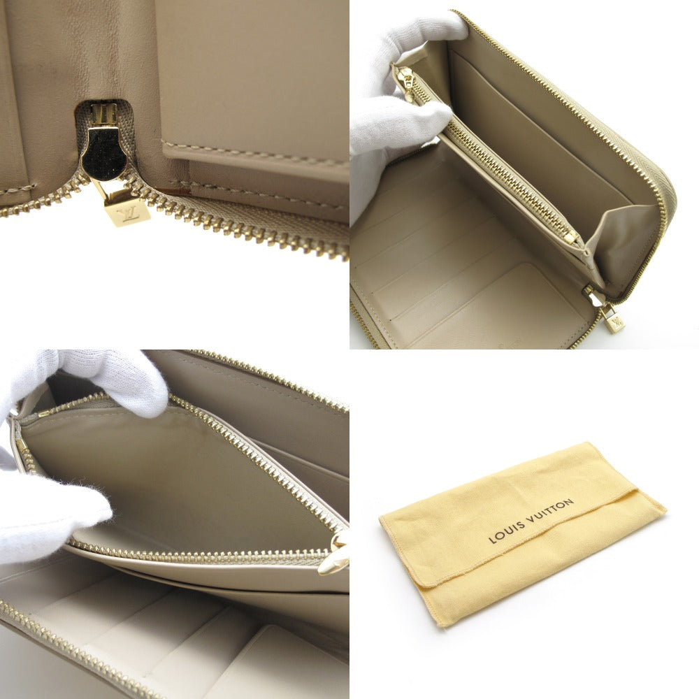 LOUIS VUITTON ルイ・ヴィトン エルドリッジ モノグラム ヴェルニ ベージュ M91157 ラウンドファスナー 二つ折り財布 ウォレット パテントレザー