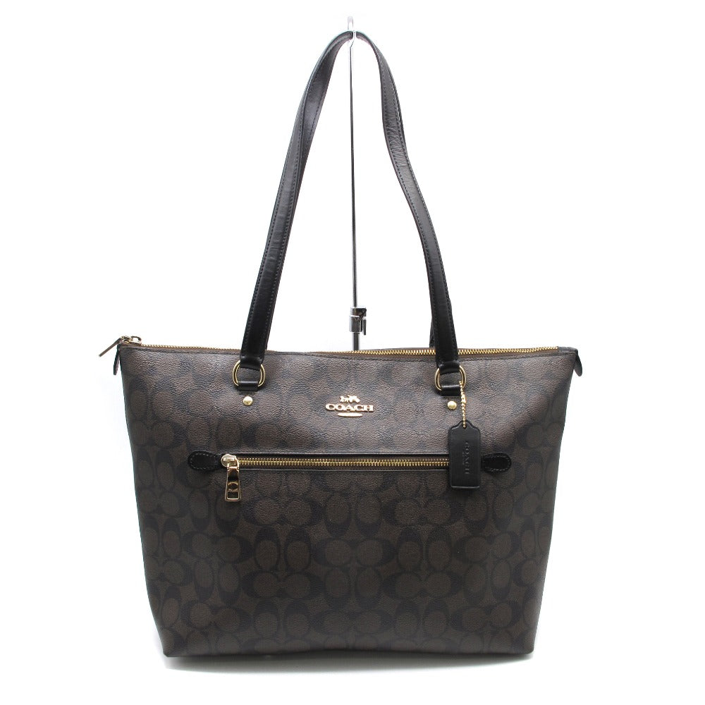 COACH コーチ トートバッグ ショルダーバッグ F79609 シグネチャー PVC レザー ブラウン レディース