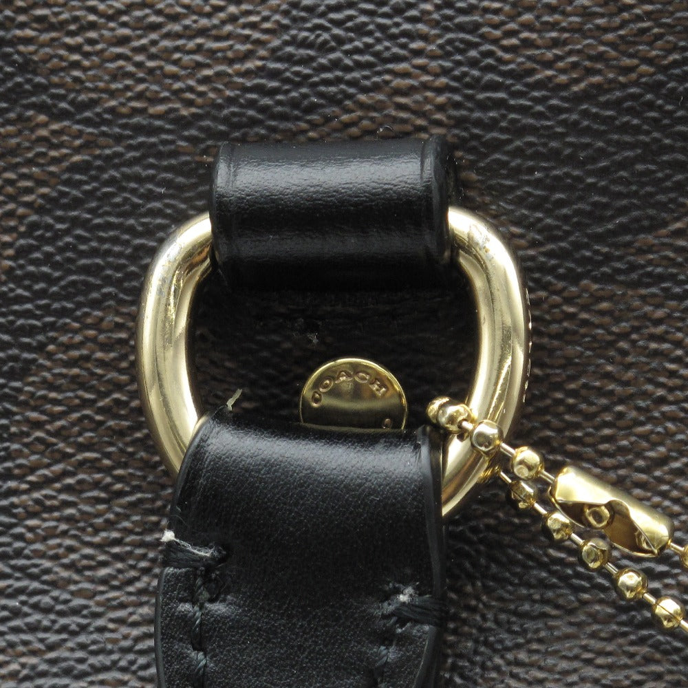 COACH コーチ トートバッグ ショルダーバッグ F79609 シグネチャー PVC レザー ブラウン レディース