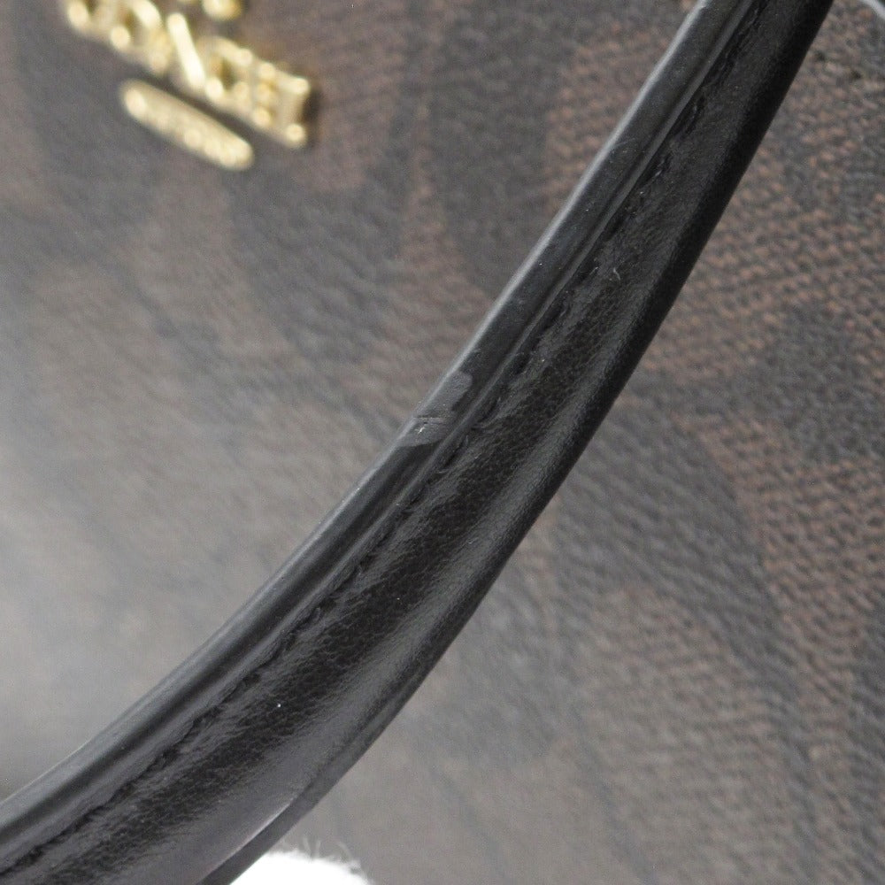COACH コーチ シグネチャー 2WAY ショルダーバッグ ハンドバッグ トート クロスボディ 斜め掛け F79998 ブラウン PVC レザー レディース