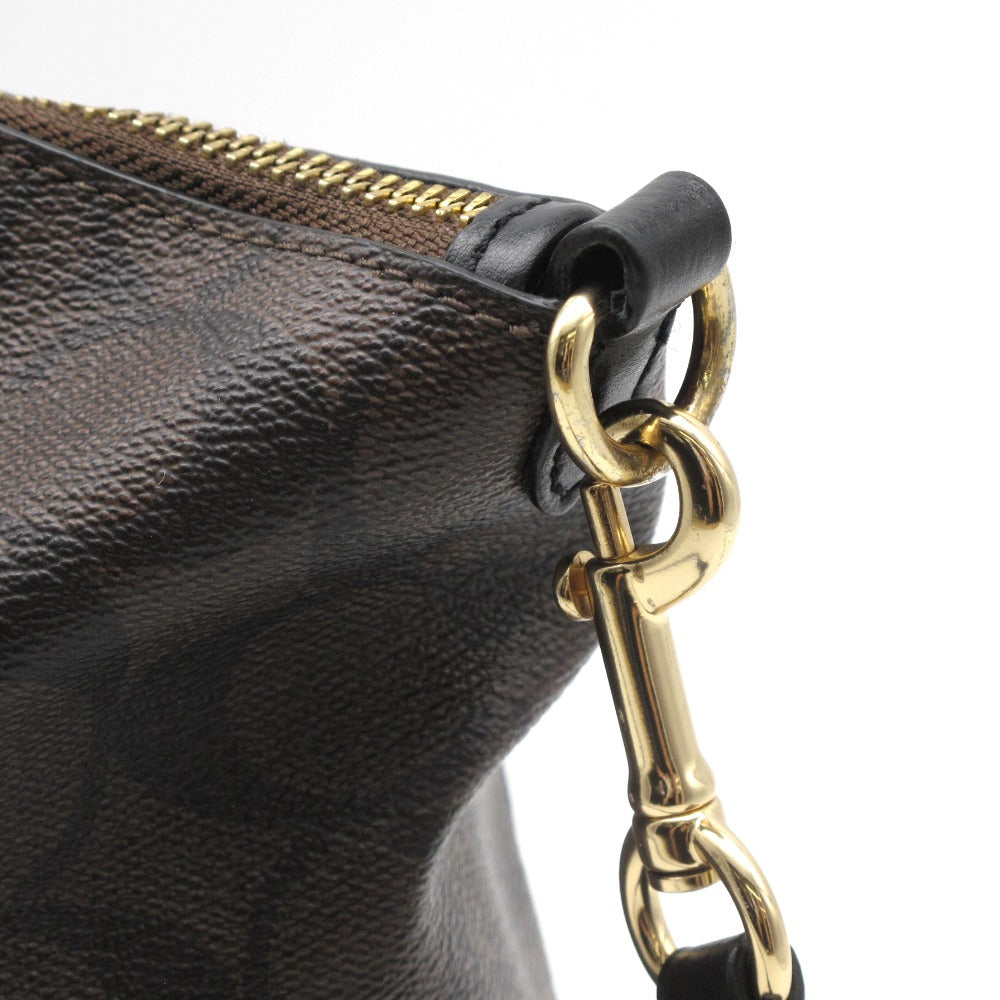 COACH コーチ シグネチャー 2WAY ショルダーバッグ ハンドバッグ トート クロスボディ 斜め掛け F79998 ブラウン PVC レザー レディース