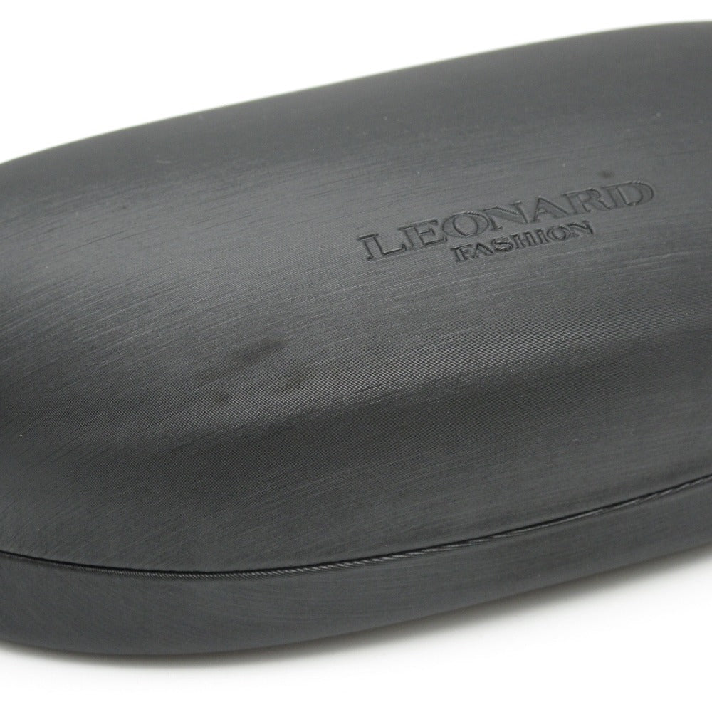 LEONARD レオナール サングラス バックリム UVプロテクション 紫外線カット 55 16 135 ブルー 36-0007 アイウェア 眼鏡 ケース付き レディース 未使用品