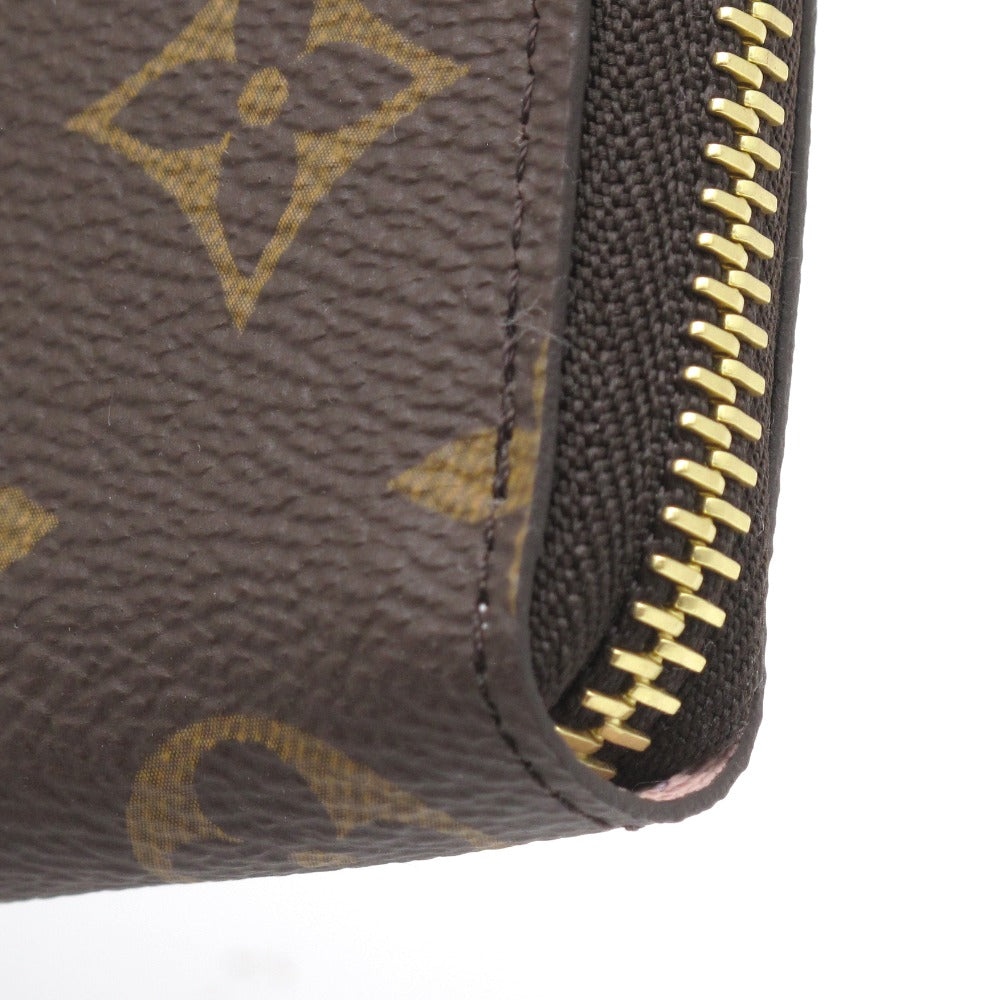 LOUIS VUITTON ルイ・ヴィトン ポルトフォイユ クレマンス モノグラム ローズバレリーヌ M61298 ラウンドファスナー長財布 ジッピー ウォレット PVC レザー レディース 未使用品
