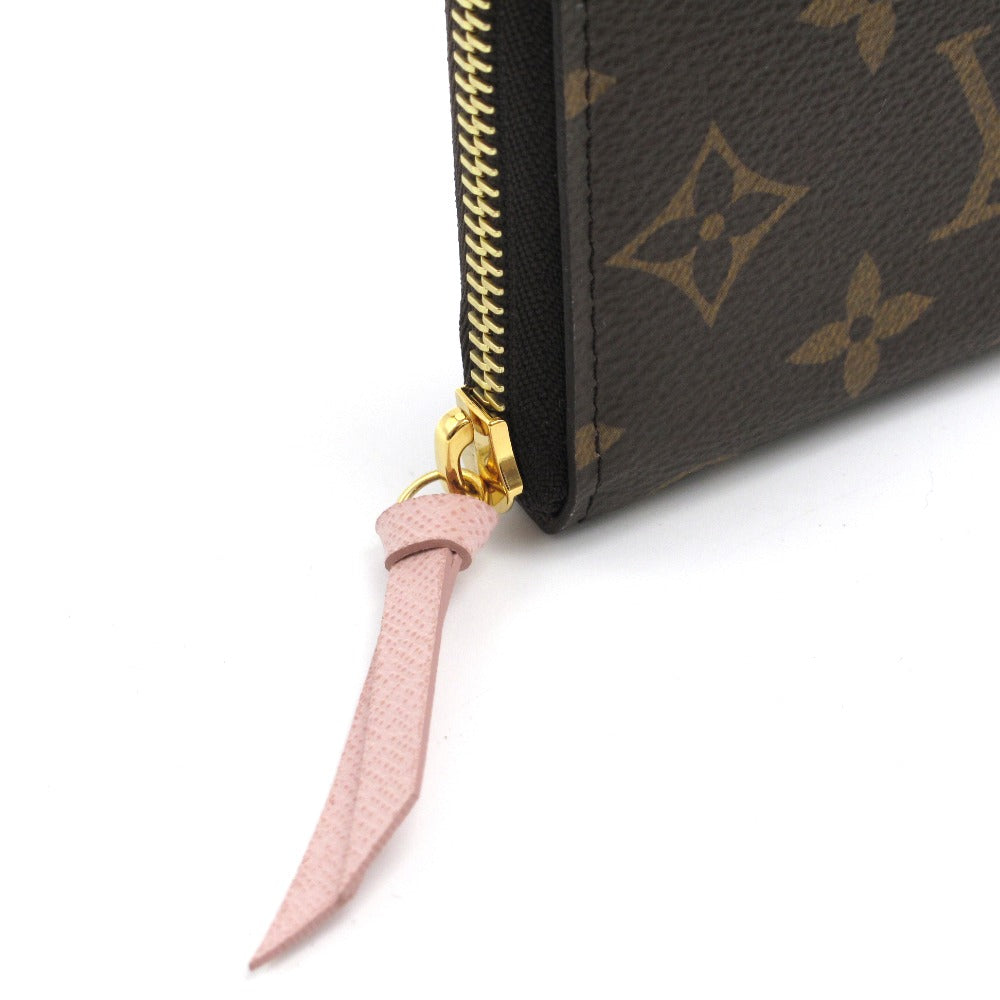 LOUIS VUITTON ルイ・ヴィトン ポルトフォイユ クレマンス モノグラム ローズバレリーヌ M61298 ラウンドファスナー長財布 ジッピー ウォレット PVC レザー レディース 未使用品