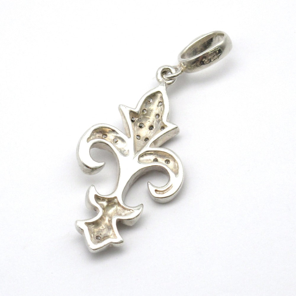 Loree Rodkin ローリーロドキン ペンダントトップ ヘッド チャーム ネックレス フルールドリス 百合の紋章 フレア Ag SV SILVER シルバー 925 ジルコニア アクセサリー メンズ