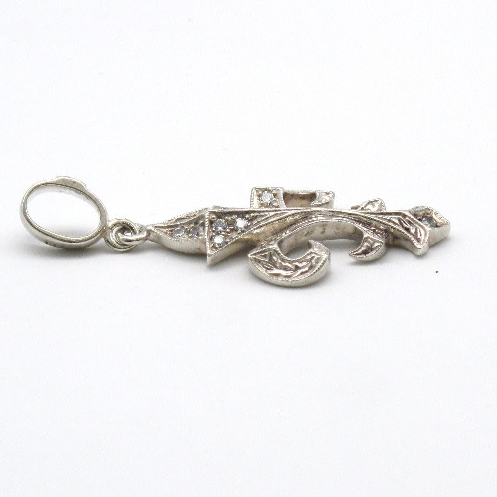 Loree Rodkin ローリーロドキン ペンダントトップ ヘッド チャーム ネックレス フルールドリス 百合の紋章 フレア Ag SV SILVER シルバー 925 ジルコニア アクセサリー メンズ