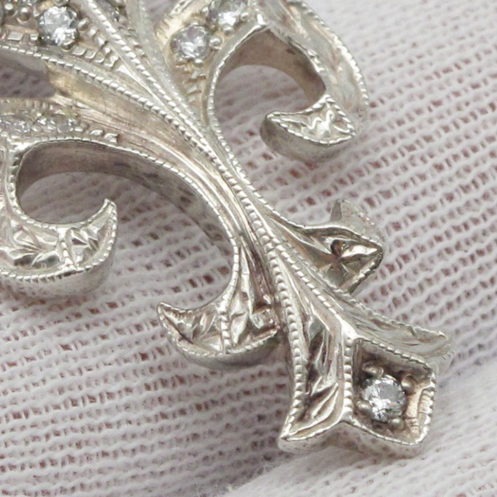 Loree Rodkin ローリーロドキン ペンダントトップ ヘッド チャーム ネックレス フルールドリス 百合の紋章 フレア Ag SV SILVER シルバー 925 ジルコニア アクセサリー メンズ