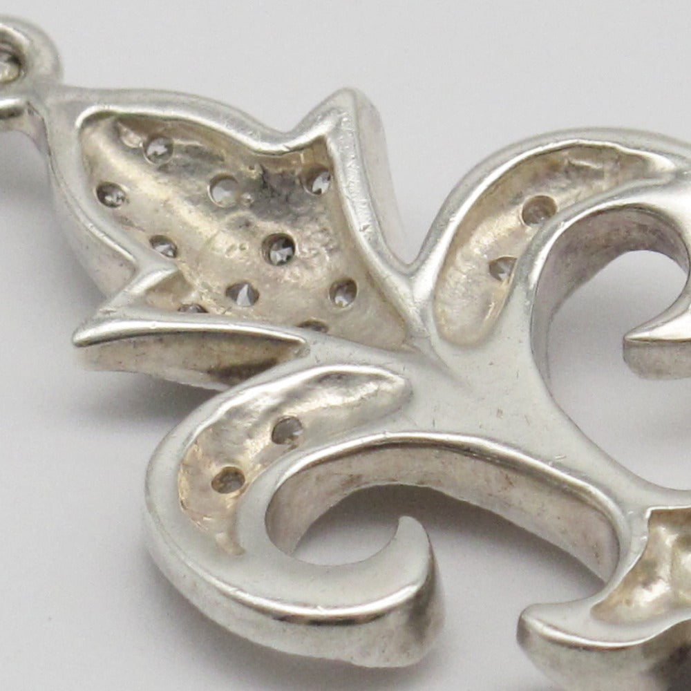 Loree Rodkin ローリーロドキン ペンダントトップ ヘッド チャーム ネックレス フルールドリス 百合の紋章 フレア Ag SV SILVER シルバー 925 ジルコニア アクセサリー メンズ
