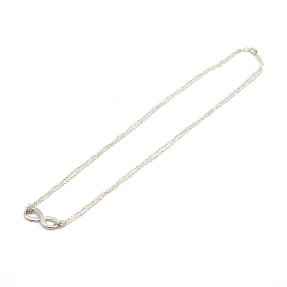 TIFFANY&Co. ティファニー インフィニティ ネックレス ペンダント ダブルチェーン Ag SV SILVER シルバー 925 レディース アクセサリー