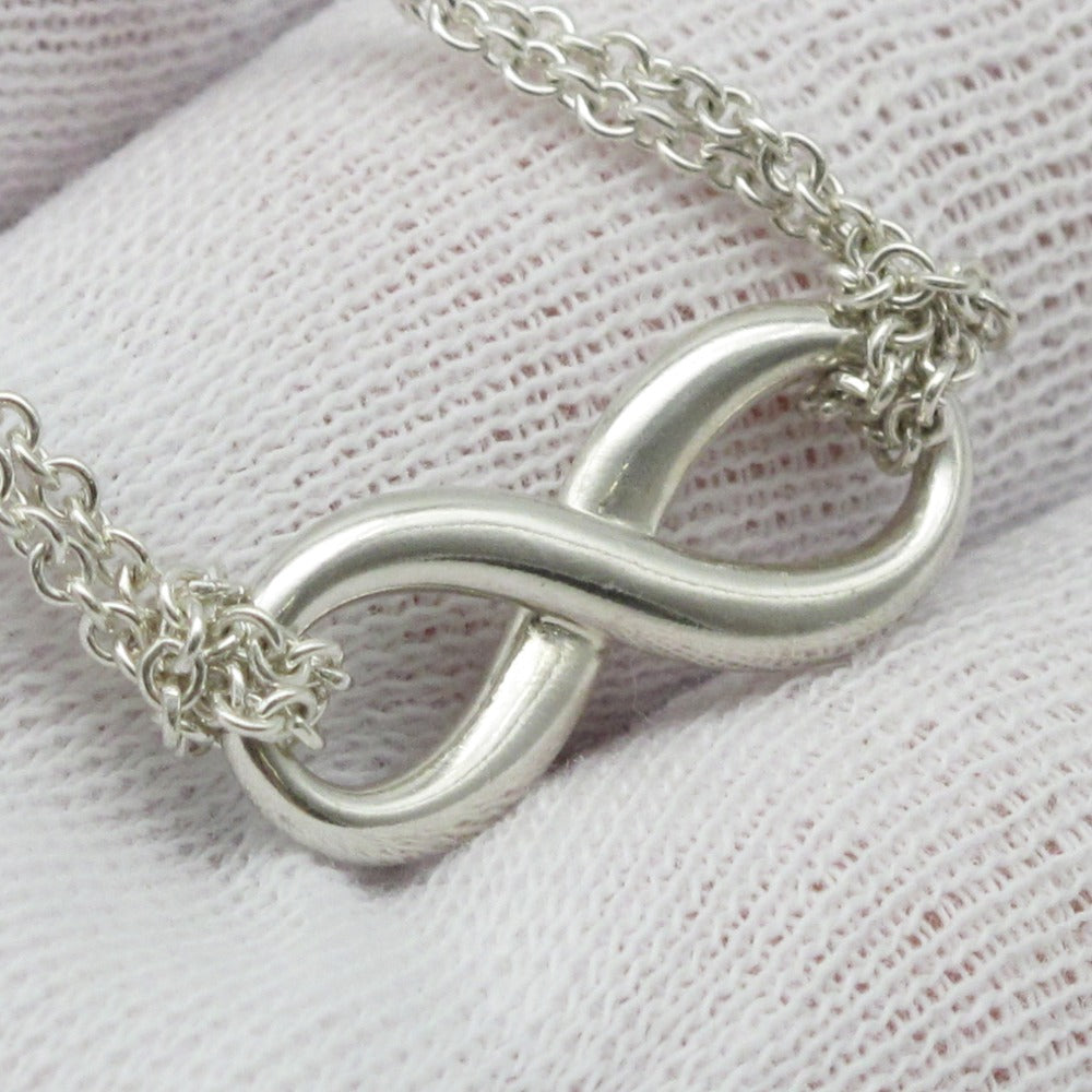 TIFFANY&Co. ティファニー インフィニティ ネックレス ペンダント ダブルチェーン Ag SV SILVER シルバー 925 レディース アクセサリー