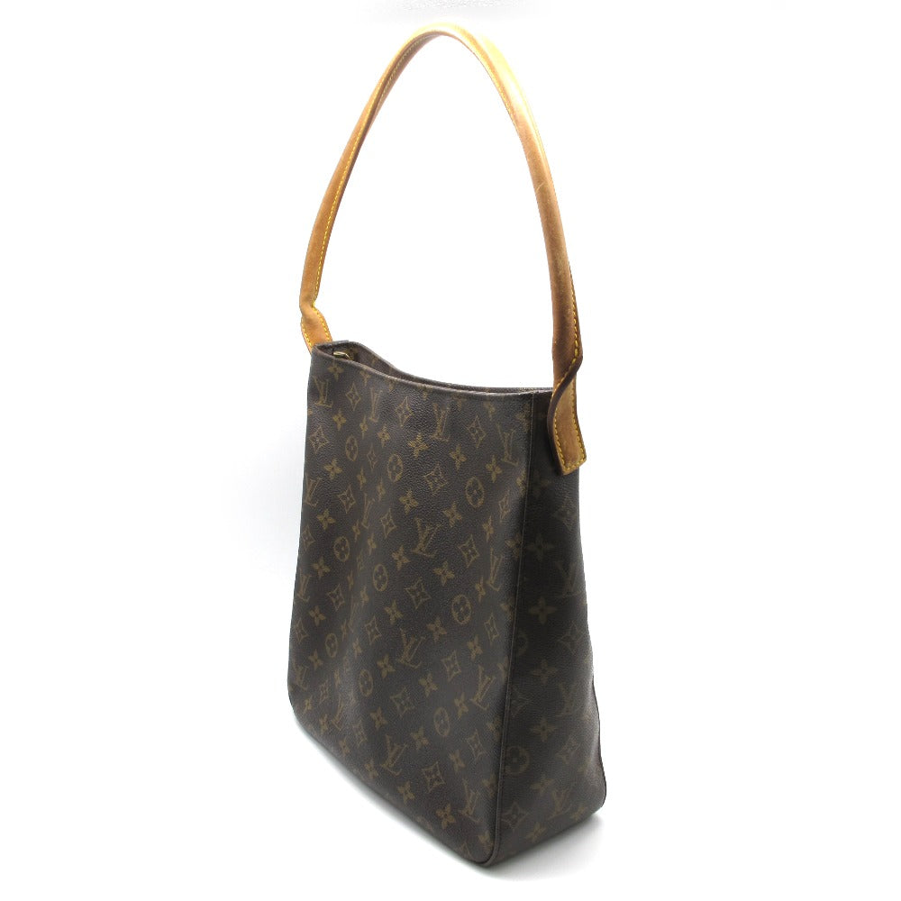 LOUIS VUITTON ルイ・ヴィトン ルーピングGM モノグラム M51145 ショルダーバッグ コーティングキャンバス レザー ブラウン レディース